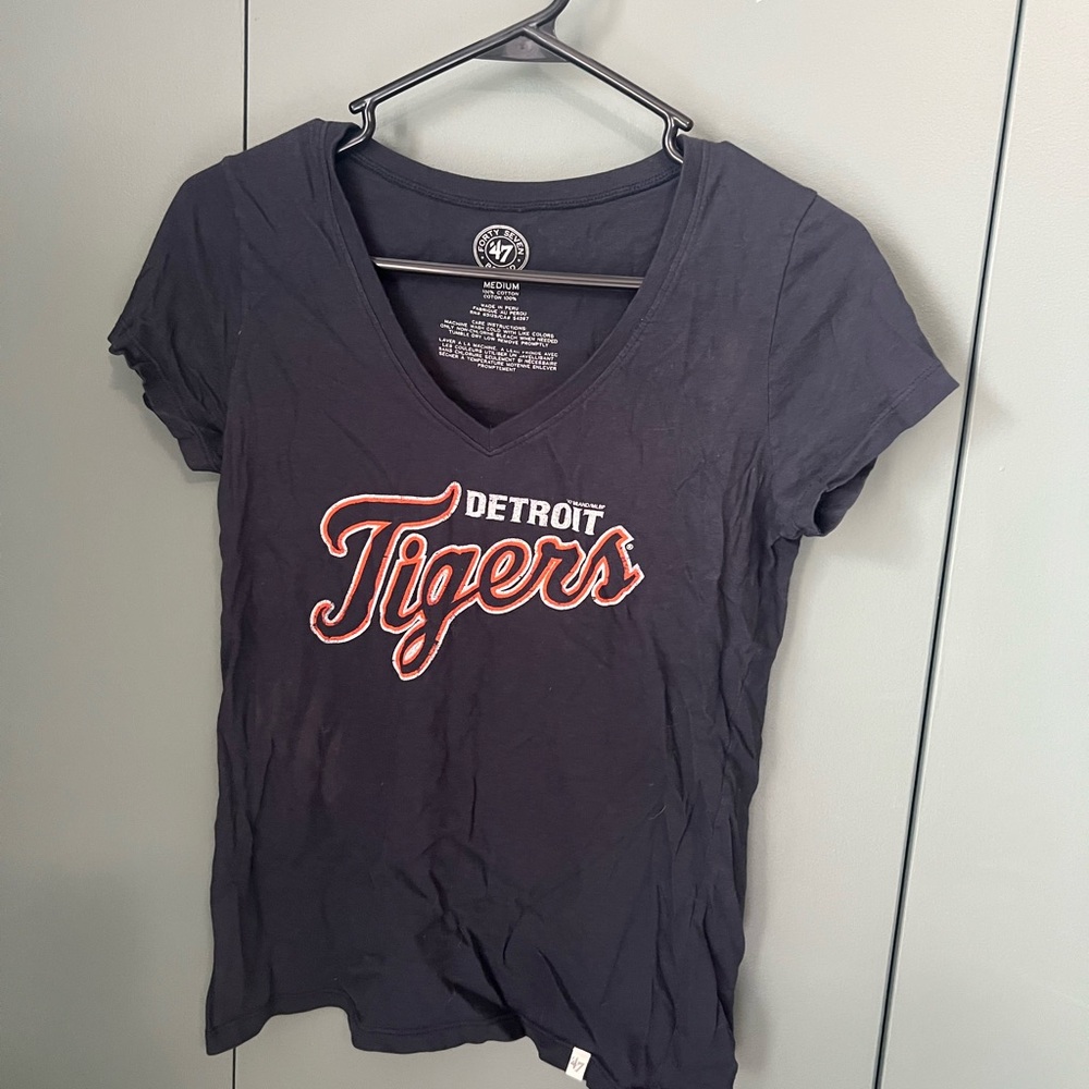 47 Women's Detroit Tigers Navy T-Shirt